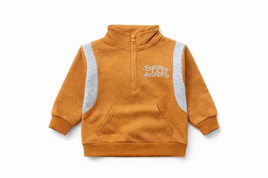 Kids Mustard Yellow Half-Zip Sweatshirt