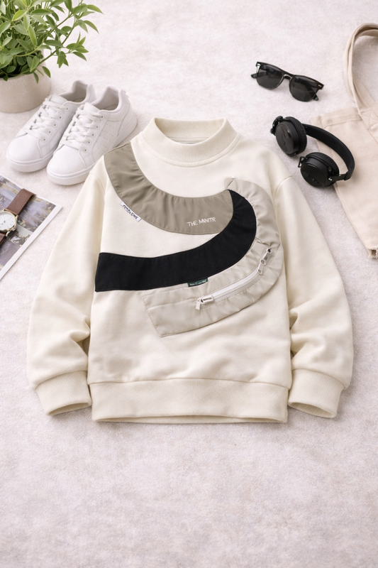 Kids Stylish Zip Pocket Sweatshirt