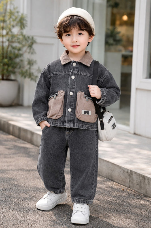 Boys Denim Jacket & Pants Set