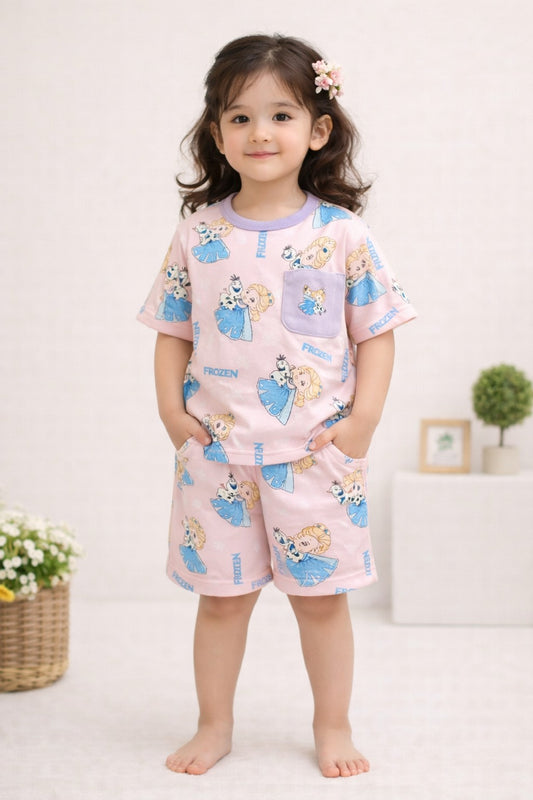 Kids Frozen Pink Nightwear Set